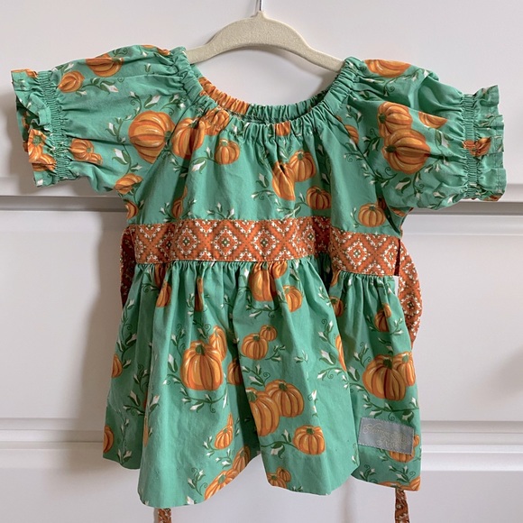 ELEANOR ROSE Peplum Pumpkin Top - Picture 1 of 3